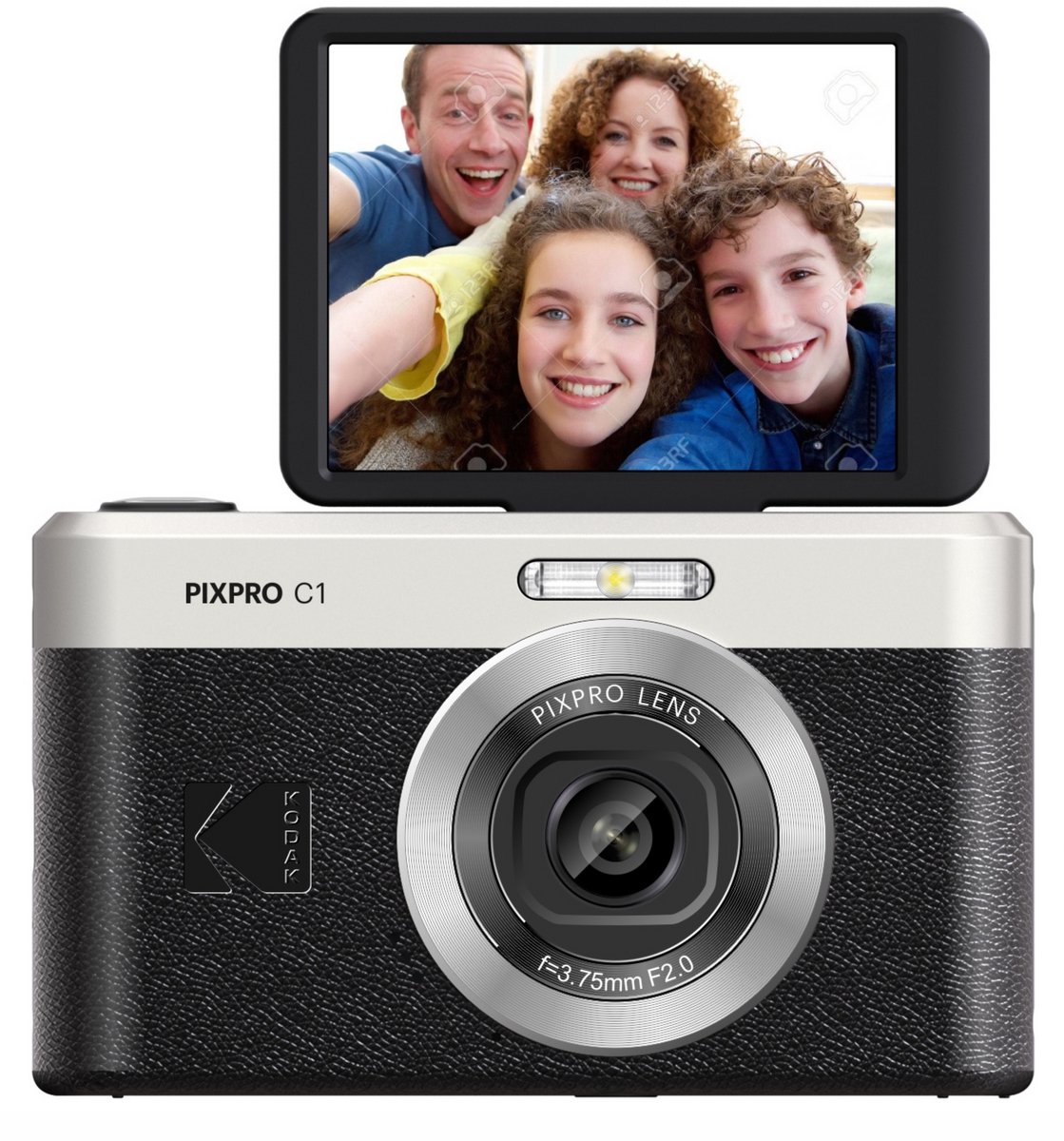 Kodak C1 compact camera - kantelbaar scherm - zwart - KIT thumbnail 5