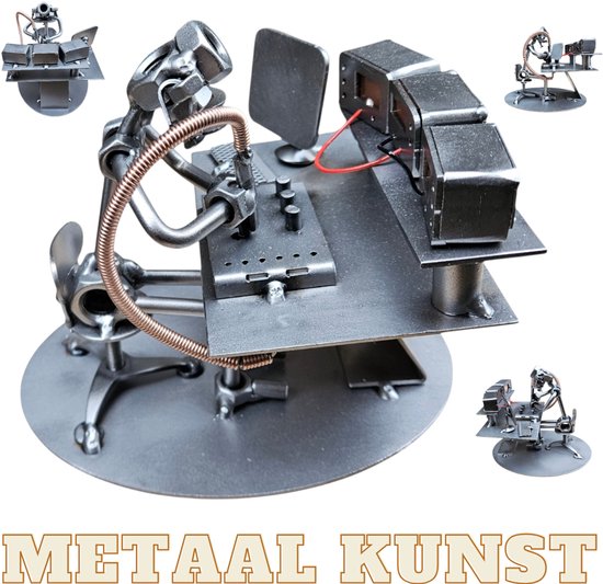 Elektronicatechnicus-metaal beeld-metaal kunst-solderen-uniek-het best cadeau-sinterklas gift-kerst-geschenk
