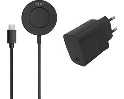 Strap-it USB-C Oplader / oplaadkabel met adapter geschikt voor Garmin Fenix 5s / 5 / 5x - Plus / 6s / 6 / 6x - Pro / 7s / 7 / 8 (47mm & 51mm) - Fenix Enduro / Instinct 2 / 2s / 2x / Epix 2 / Fenix E