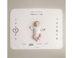 WeLikeToLove - Mijlpaaldeken Baby - Milestone Kleed - Fotodeken Baby - Kraamcadeau - Babyshower