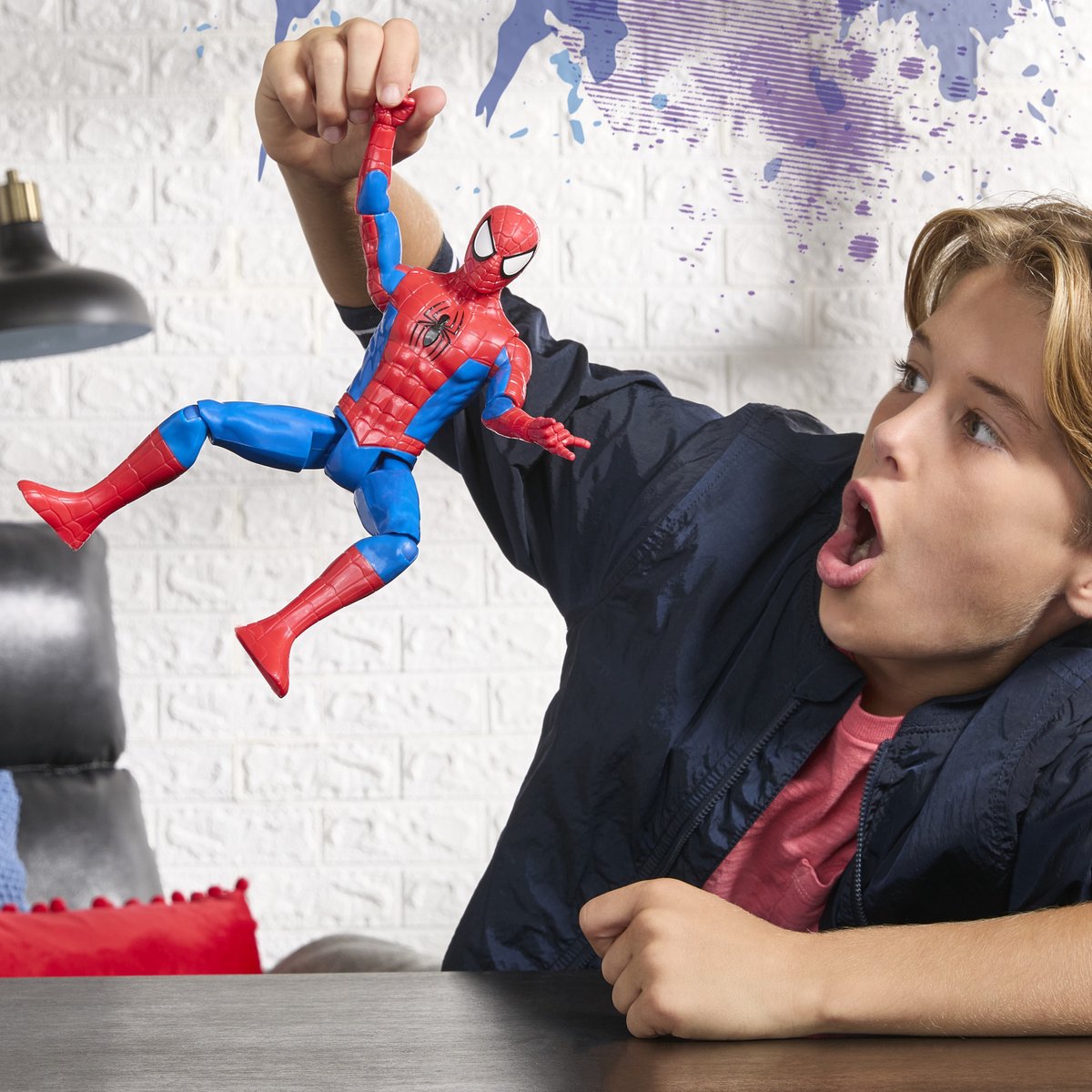 Hasbro Spider-Man actiefiguur rood blauw klassiek 30 cm speelgoed. — afbeelding 6