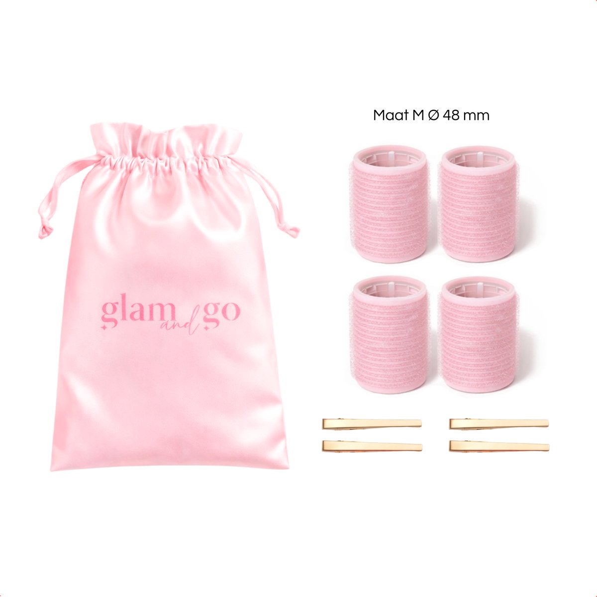 Glam and Go Krulspelden - Haarrollers en haarklemmen - Haar rollers - Kleefrollers- Hair Rollers & Clips - 48 mm