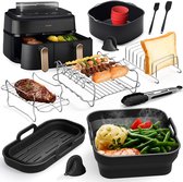 Accessoires voor Philips Airfryer Dual Basket 3000 Serie 6L/3L en 5000 Serie, siliconen vorm, grillrooster