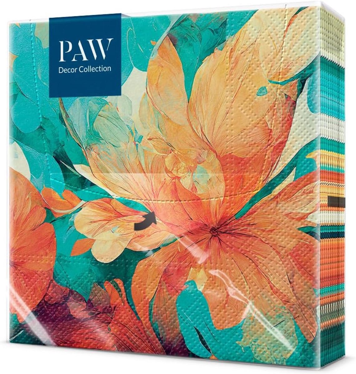 3-Laags Papieren Servetten 33x33 cm - Abstract Bloemdessin - 20 Stuks - Feestdecoratie