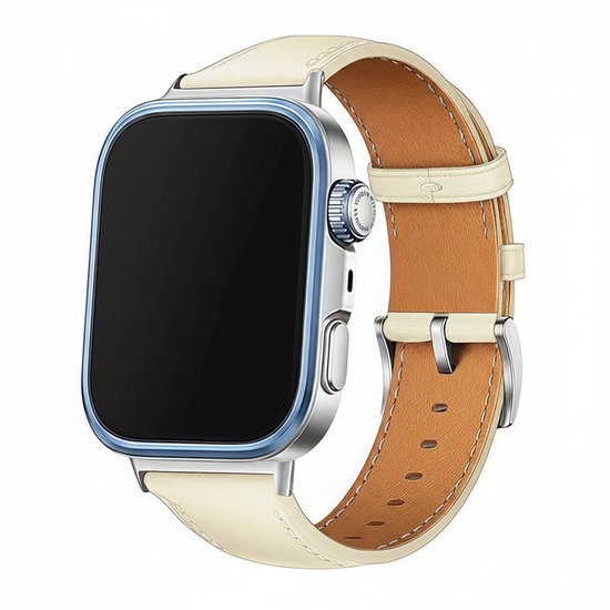 Bracelet en cuir - compatible avec Huawei Watch Fit 4 Pro / 4 / 3 - cuir avec fermeture à boucle - starlight