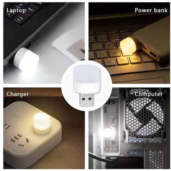 Led-autolampen voor auto, mini-USB-kit voor auto-interieur, verlichting voor 4 stuks USB-verlichting voor binneninrichting (4 kleuren, blauw/roze/groen/ijsblauw
