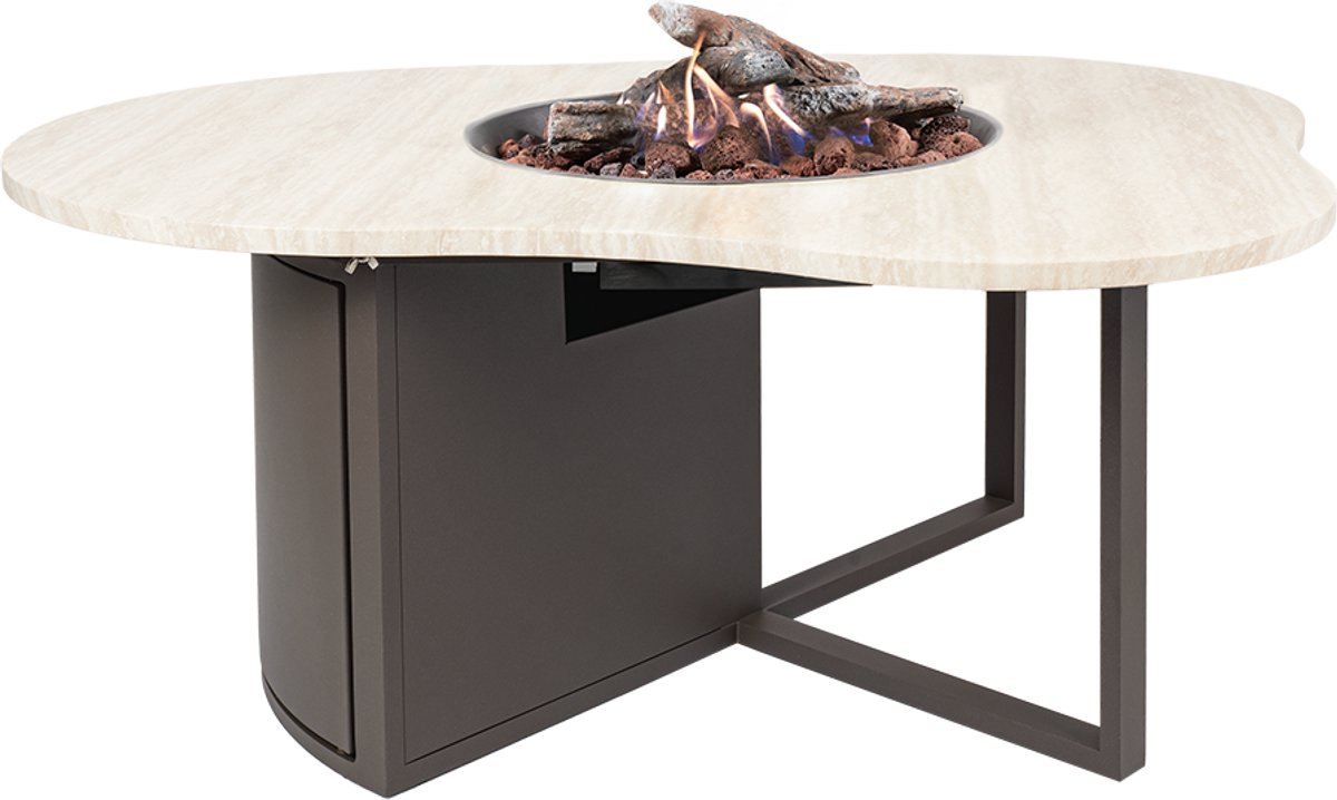 Cosi Cosiloft Novi - Fire Table - Espresso Brown with stone effect