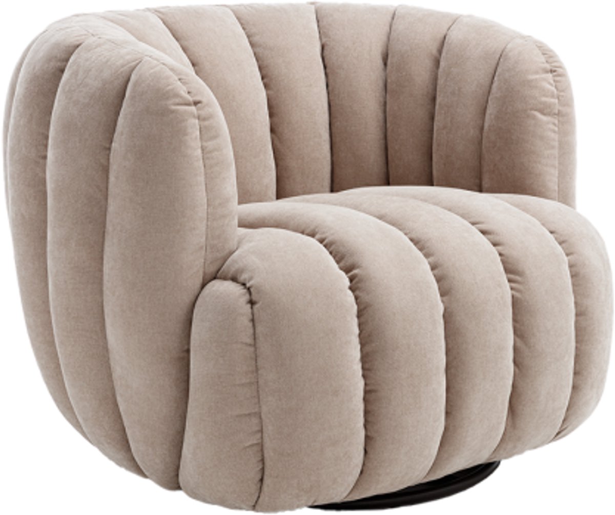 Tower Living Verdi Fauteuil draaibaar - Maloy 31 beige - 101x95x75 cm