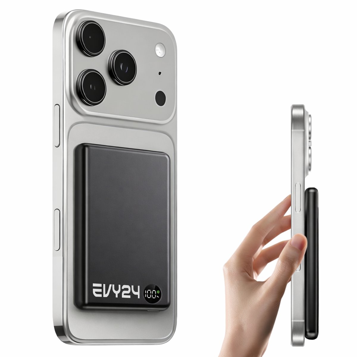 Evy24 Powerbank Magsafe 10.000mAh Draadloos Laden Ultradun - Evy24 - €34,95