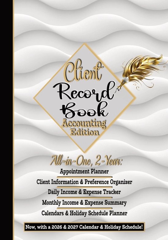 Client Record Book, Accounting Edition, met 2026-2027 agenda.