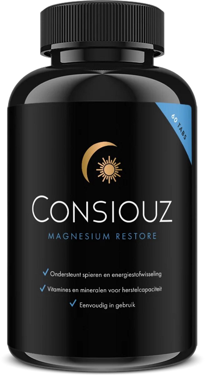 Consiouz Magnesium Restore – Magnesium Bisglycinaat met Taurine voor Spierherstel & Ontspanning