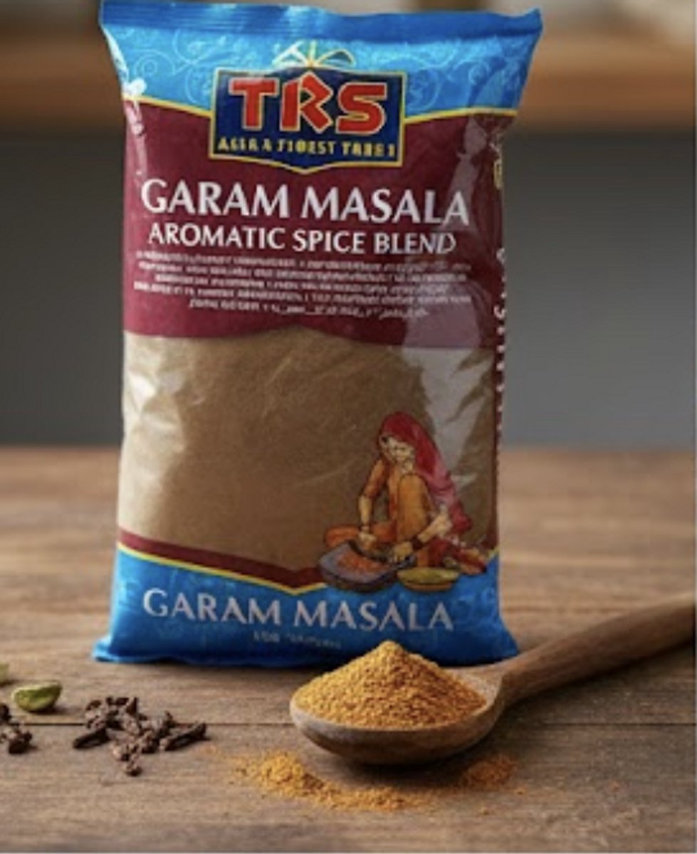 TRS Garam Masala 1 kg - Aromatische Kruidenmix voor Indiase Gerechten | Perfect voor Curry's, Stoofschotels, Marinades, Hoge Kwaliteit Voor Echte Liefhebbers van Indiase Keuken met Kajal Sticker