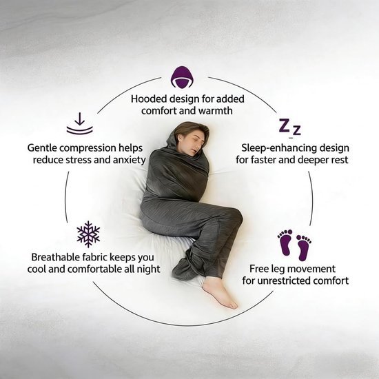 Draagbare Slaapcapsule Rekbare Reis Slaapzak Met Compressie Ademende Envelop Vormige Laken Comfortabele Reisdeken Voor Volwassenen En Kinderen Kampeerreis Vliegreis Kindermaat 150x40 Cm van Merkloos — afbeelding 3