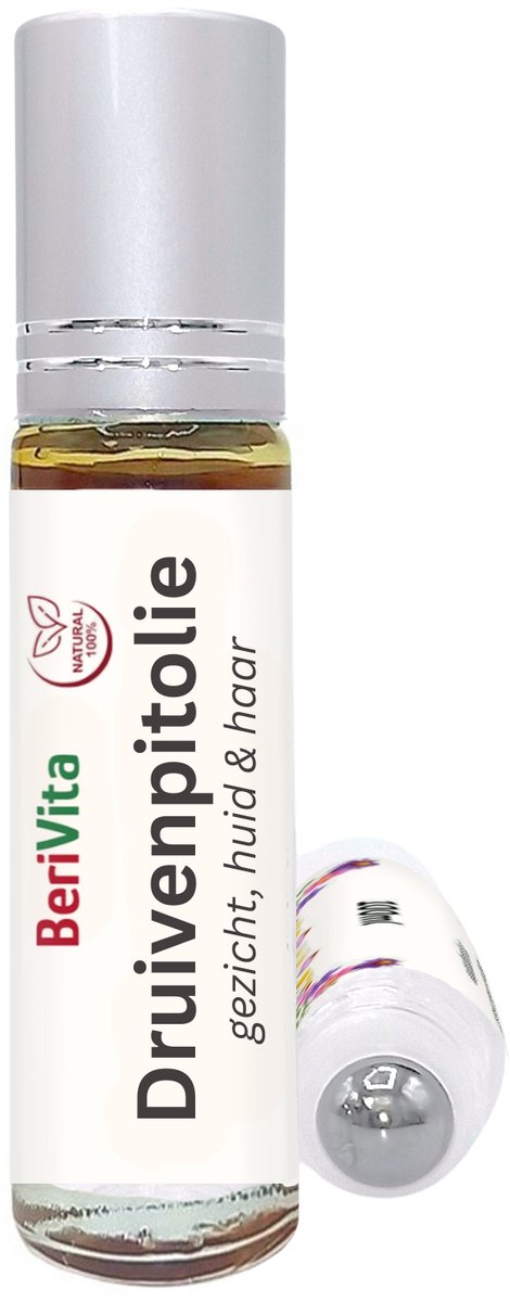 Druivenpitolie Puur 10ml Roller - Koudgeperst en Onbewerkt - Grape Seed Oil