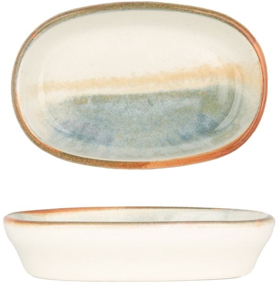 Bonna Serveerschaal - Fium - Porselein - 10 cm - set van 4
