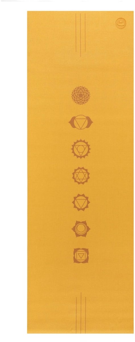 Yogamat - Chakra - Geel - Yellow - Meditatie - Yoga - Zen - Flow - Design - Chakralign - Anti Slip - Gymnastiek Mat - Yoga Nidra
