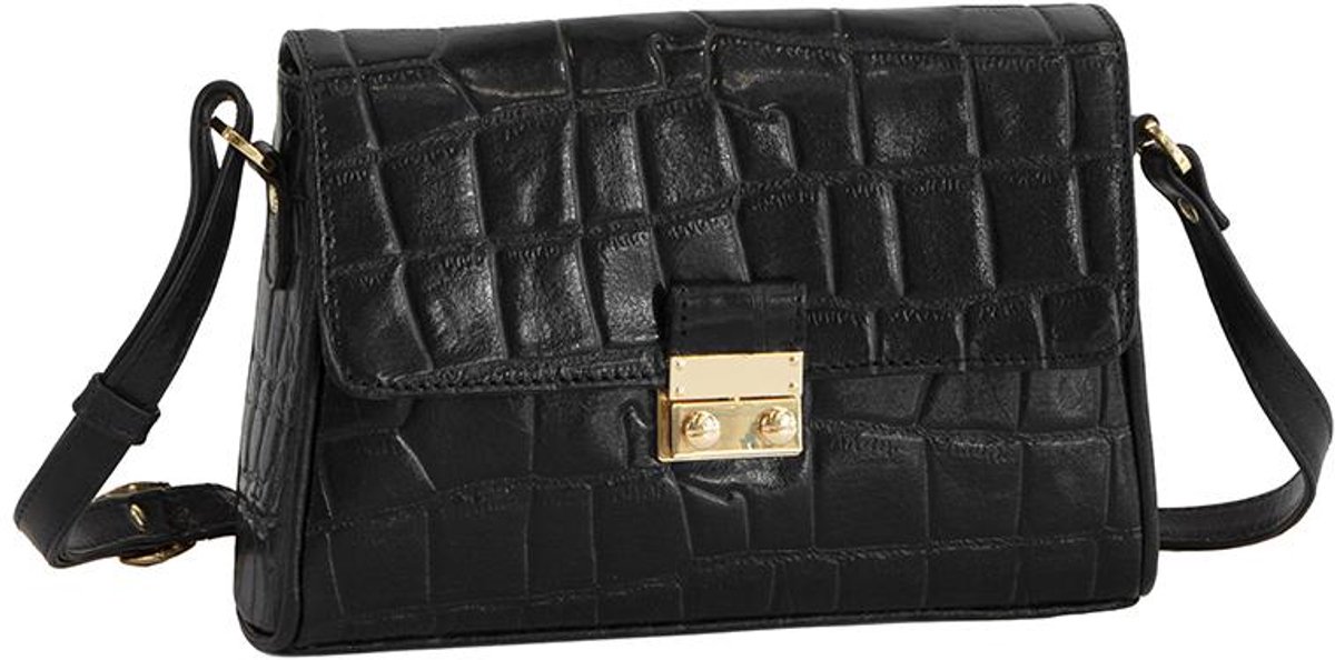 The Monte Small Schoudertas Dames - Leer - Zwart