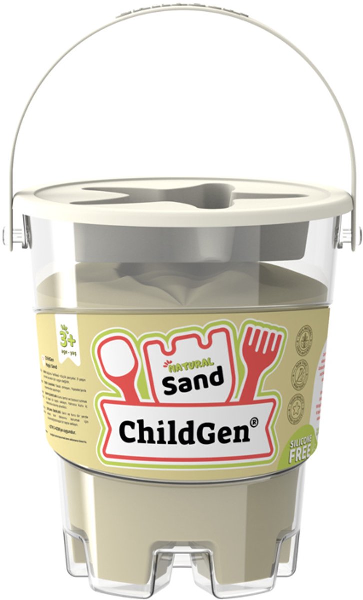 ChildGen - Magic sand - zand - 500 gram - beige - met zandvormpje - speelzand - 100% natuurlijk