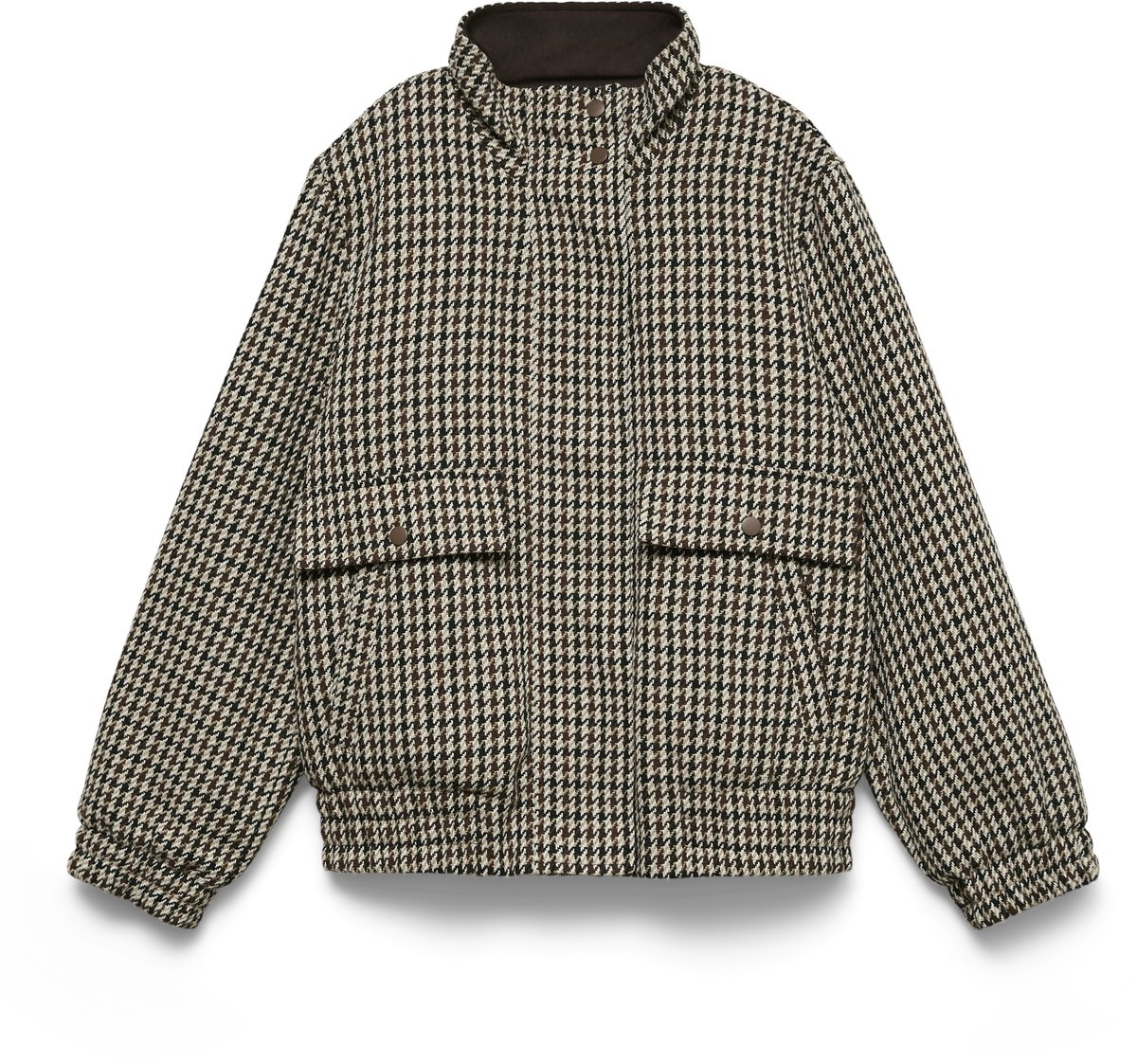 Vero Moda Jas Vmcheryl Short Check Jacket Ent 10348771 Chocolate Torte/oatmeal Dames Maat - XS