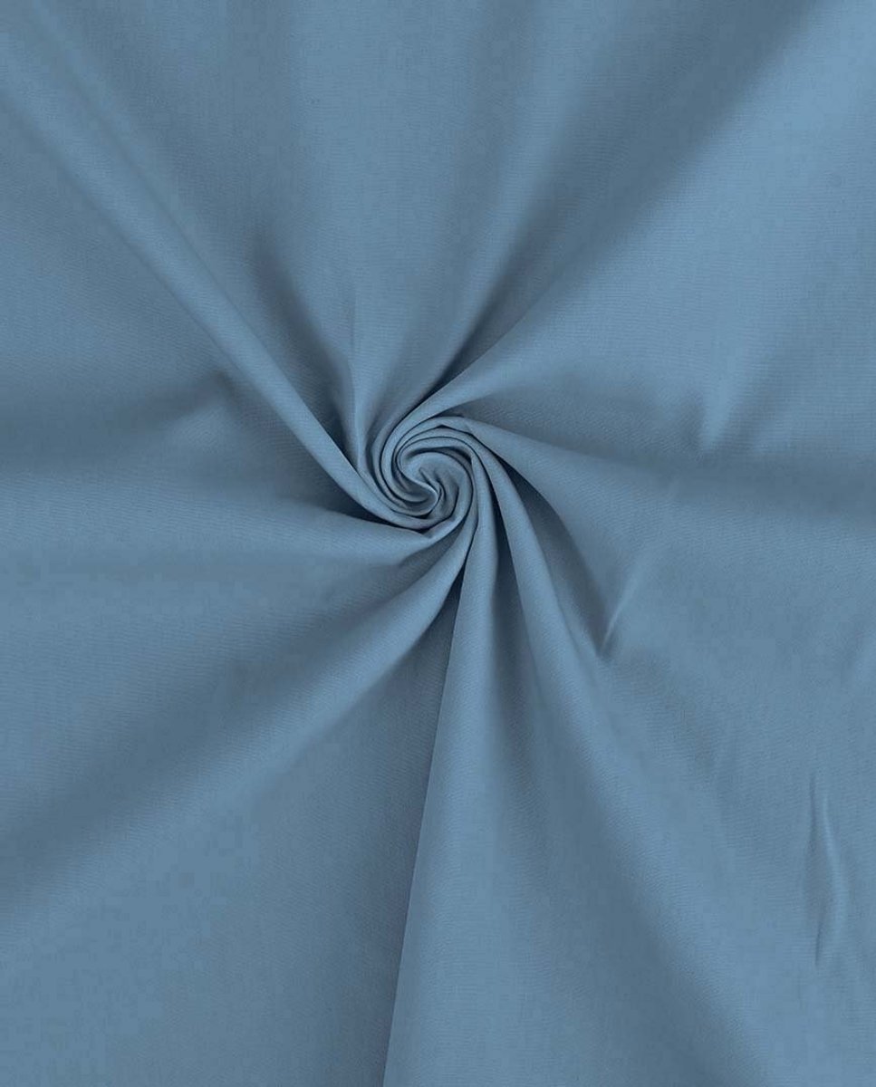 Poplin Katoen Uni Stof per Meter – Jeans Blauw – Glad & Stevig – 100% Katoen – Voor Kleding & Decoratie