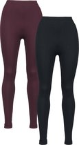 R.E.D. Rock-Engineered Design 2-pack leggings zwart/paars - Dames - M
