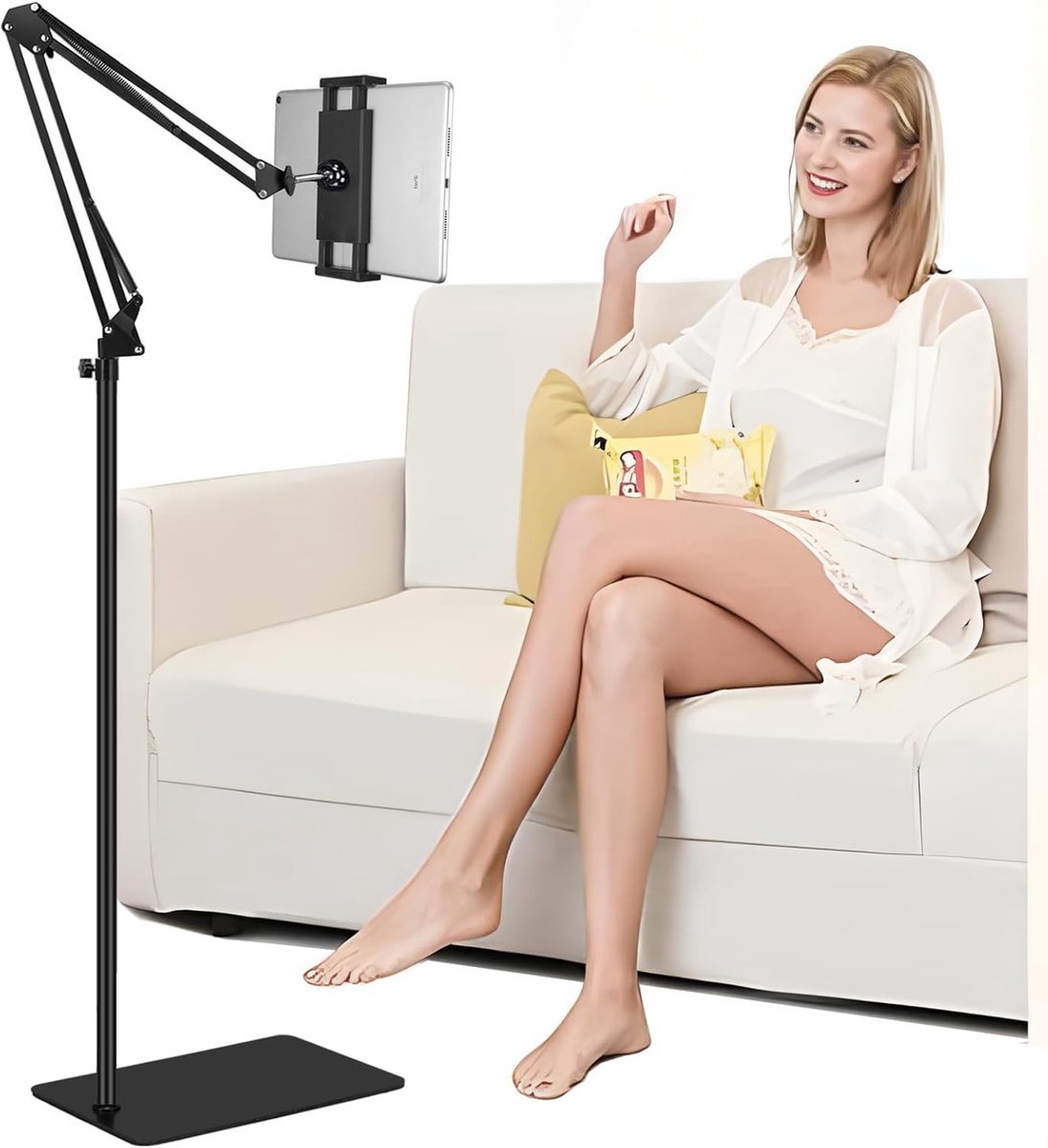 Famanu – Metalen tablet houder universeel draaibaar 360 graden voor tablets en smartphones