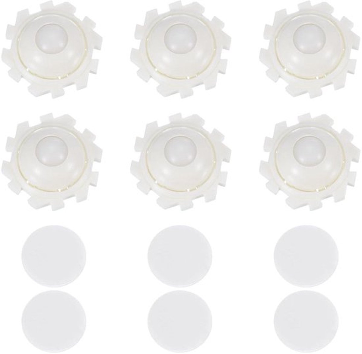 Zelfklevende Mini Wielen voor Keukentafel 6 stuks Wit