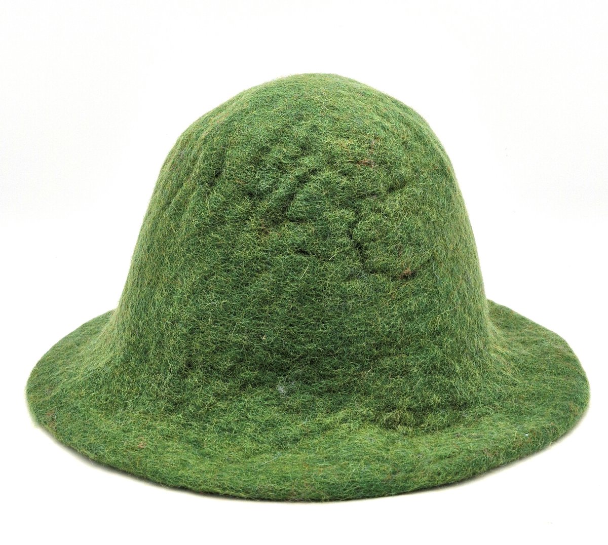 Vilten hoed - Sauna muts groen - Handgemaakt - 100% wol - One Size!