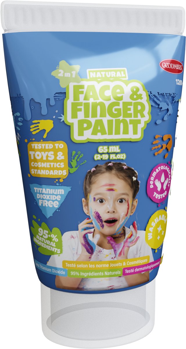 Natural Face & Fingerpaint - 65 Ml - Blauw