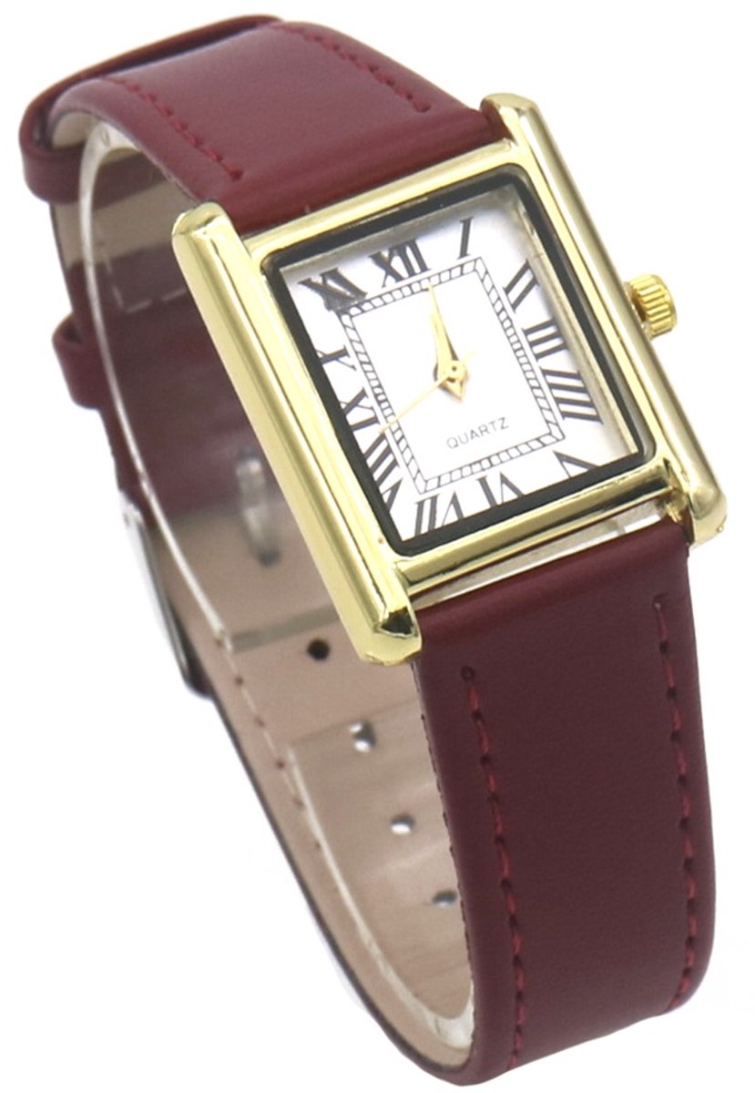 Horloge - quartz - PU band - rood