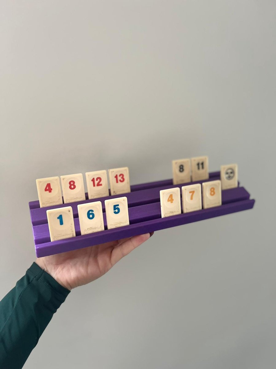 Spelstenen Standaard - 3D geprint - Paars - Enkel