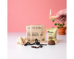 Brievenbus Cadeau Man - Brievenbus Cadeau Verjaardag - Cadeau voor Mannen - Vaderdag Cadeau - Magnesium Vuurstarter Brievenbuspakket - Relatiegeschenken Bedankt - Koffie Cadeau Coffee Brewer - Mannen Cadeautjes Geschenkset - Afscheid Collega - Kado