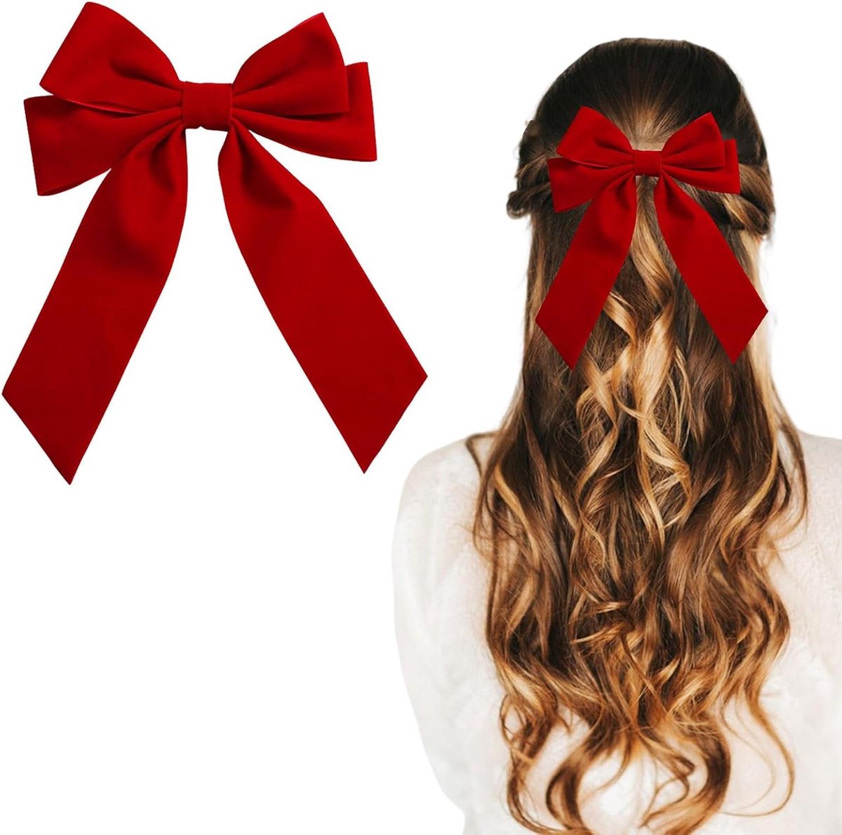 Haarspelden in rode kleur, set van 10 stuks - voor meisjes - haaraccessoires