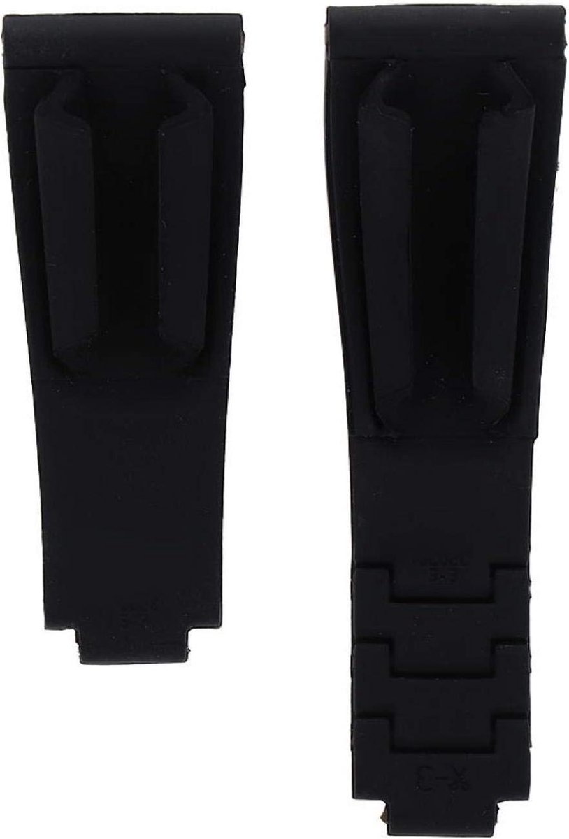 Jhubers Goods - Horlogeband - Siliconen - Submariner - Zweetbestendig - Vervangende band - Geschikt voor duikhorloges - Zwart siliconenband, voor duikhorloge.