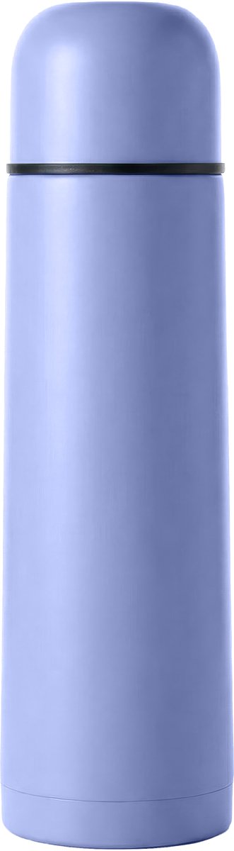 Thermosfles - 500ML - Dubbelwandig - RVS - Thermoskan - Isoleerkan - Lekvrij - Thermosbeker Koffie - Warm en Koud - Lila