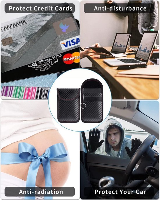 2 Pack - RFID Autosleutel Anti-diefstal Beschermhoes voor Keyless Entry 2 Pack - RFID Autosleutel Anti-diefstal Beschermhoes voor Keyless Entry