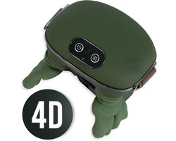 GS Goods Nekmassage Apparaat – Massagekussen – Shiatsu Massagekussen – Draadloos – Warmtefunctie – 4D Vinger Technologie – 3 Massage Standen – 2000 mAh – 70 min – Groen