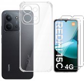 Coque Protège-écran Intégral Pour Xiaomi Redmi 15C 4G - Transparente, Antichoc 360°, Silicone + PC - Bleu