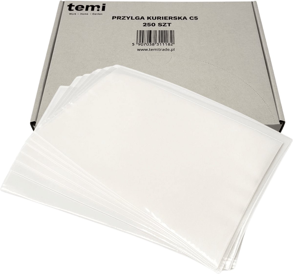 Paklijstenvelop A5 - 250 Stuks - Zelfklevend - 162x229 mm - Transparant - Documenthoesjes