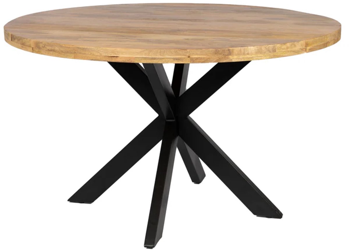 Ronde Eettafel - 150cm - naturel - Mangohout - dutch