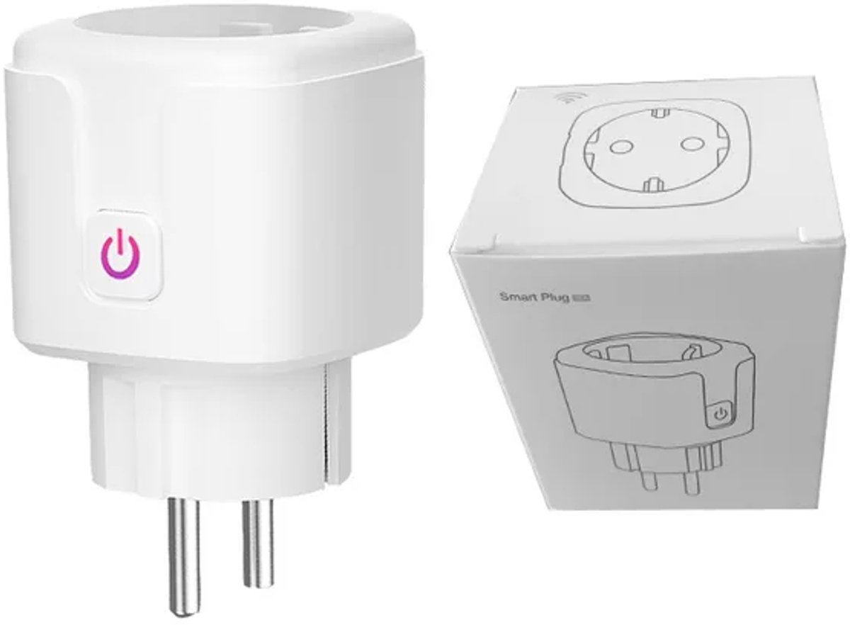 Slim Wifi-stopcontact met Spraakbediening en Energieteller - Compatible met Alexa & Google Assistant