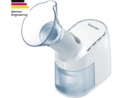 Beurer SI 40 Gezichtssauna - Gezichtsstomer - Stomer - Verlicht bij verkoudheid/griep - Ca. 43 °C - Incl. masker voor mond en neus en aromamasker - Zeer stil - Automatisch aan/uit - 3 Jaar garantie