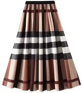 Geruite Rok - Ruiten - One Size - Stretch - Lange Rok - Strepen - 78 CM Lengte