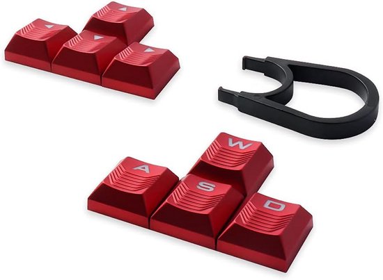 Getextureerde Verlichte Keycaps Set voor Mechanisch Gaming Toetsenbord - Rode WASD & Pijltjestoetsen — afbeelding 5