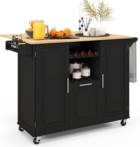 Bartafel van 120 cm met opbergruimte - metalen structuur - eigentijdse