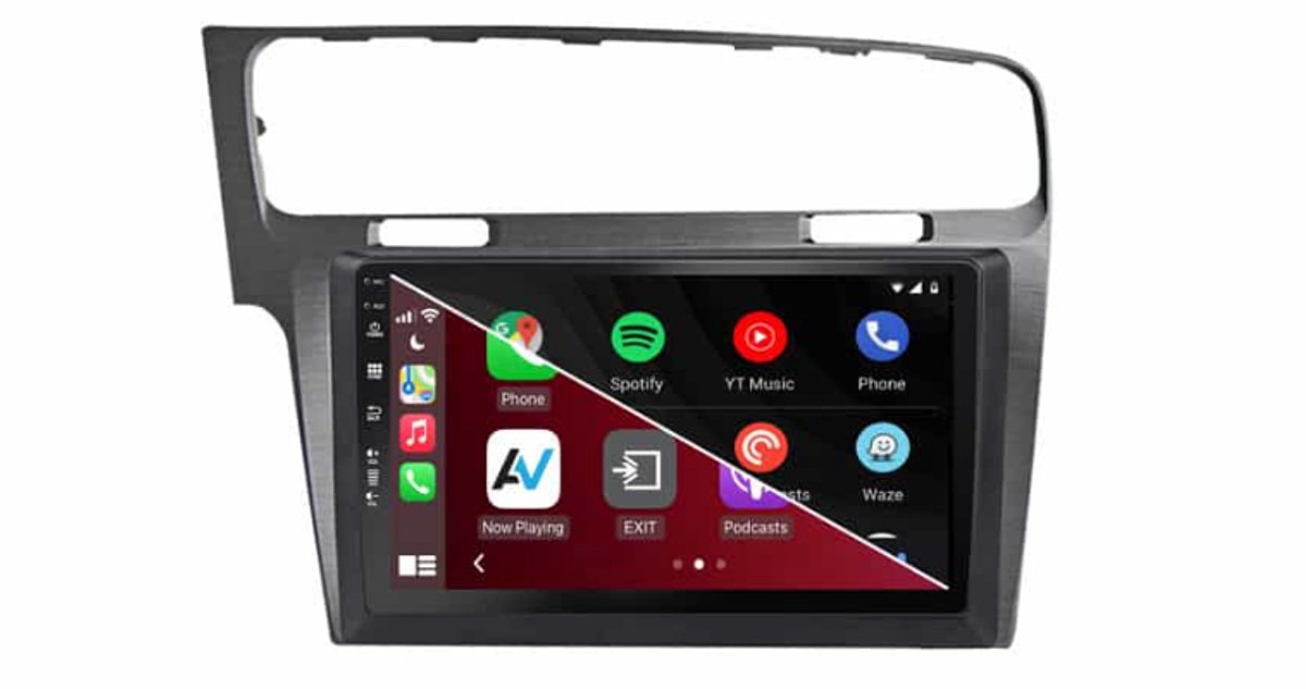 Apple CarPlay & Android Auto Autoradio met DAB+ voor Volkswagen golf 7 grijs