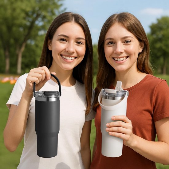Set van 4 Geïsoleerde Bekers - Dubbelwandig Roestvrij Staal Drinkglazen