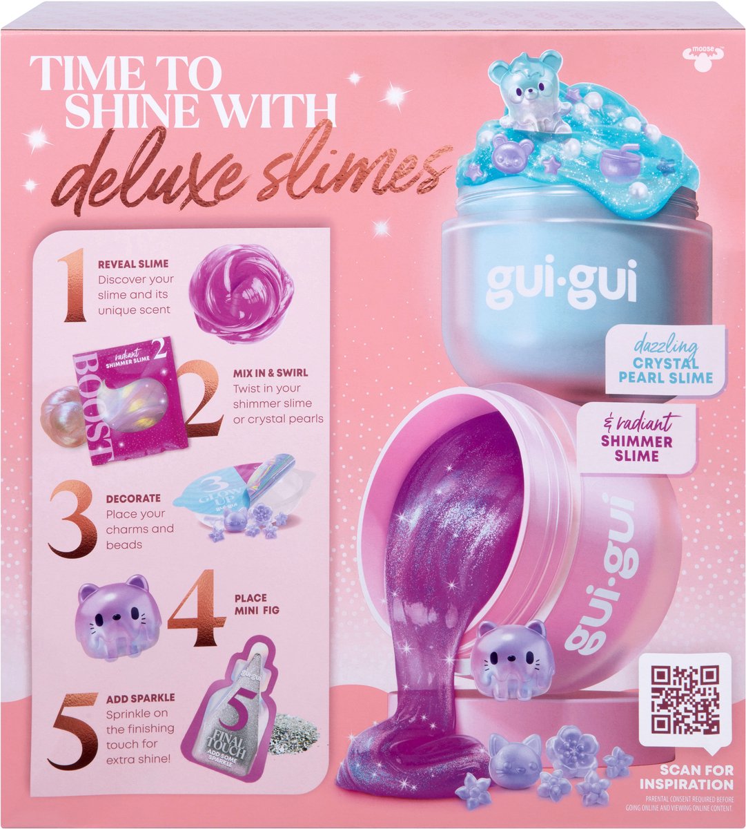 Gui Gui Slijm - Shimmer Deluxe Duo pack - Maak je eigen sprankelende geurende slime — cadeau in Spellen & Speelgoed - foto 5
