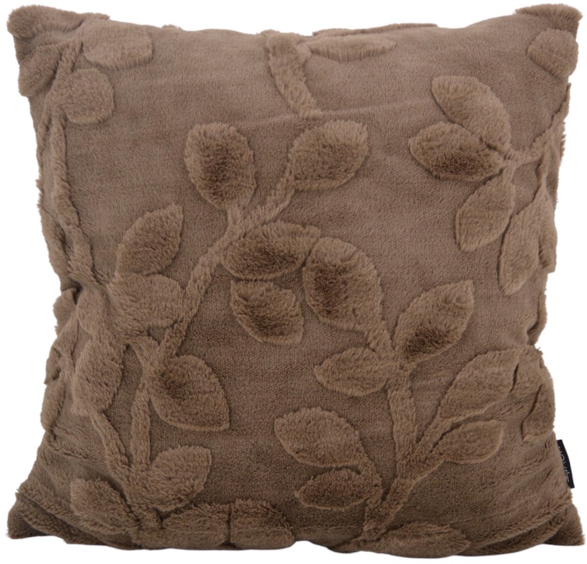 NOVÉE Furry Plant Bruin Kussenhoes | 45 x 45 cm | Polyester
