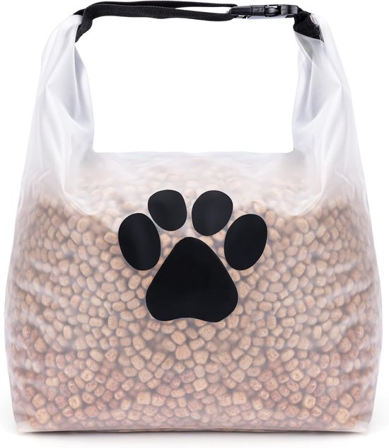 Geyecete Metal Dog Food Container - 6L Airtight Wooden